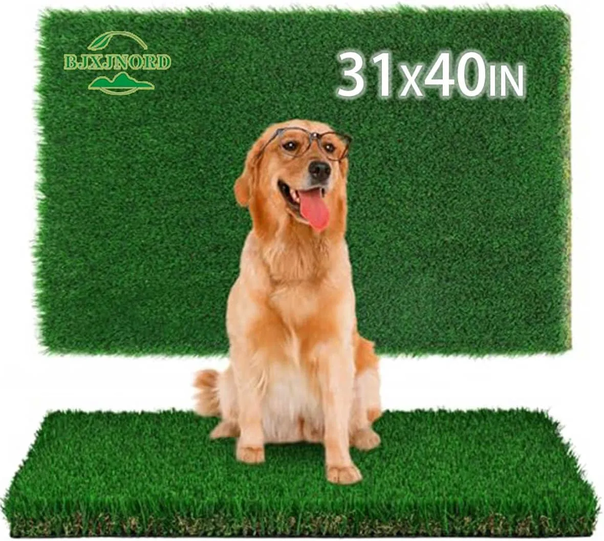 Artificial Grass Pad for Dogs -Premium Dog Potty Turf Mat with Drainage Holes, Fake Grass Pee Pads, Puppy Training Turf, Reusable Indoor Outdoor Grass Pad for Dogs Potty Training 31x40 in