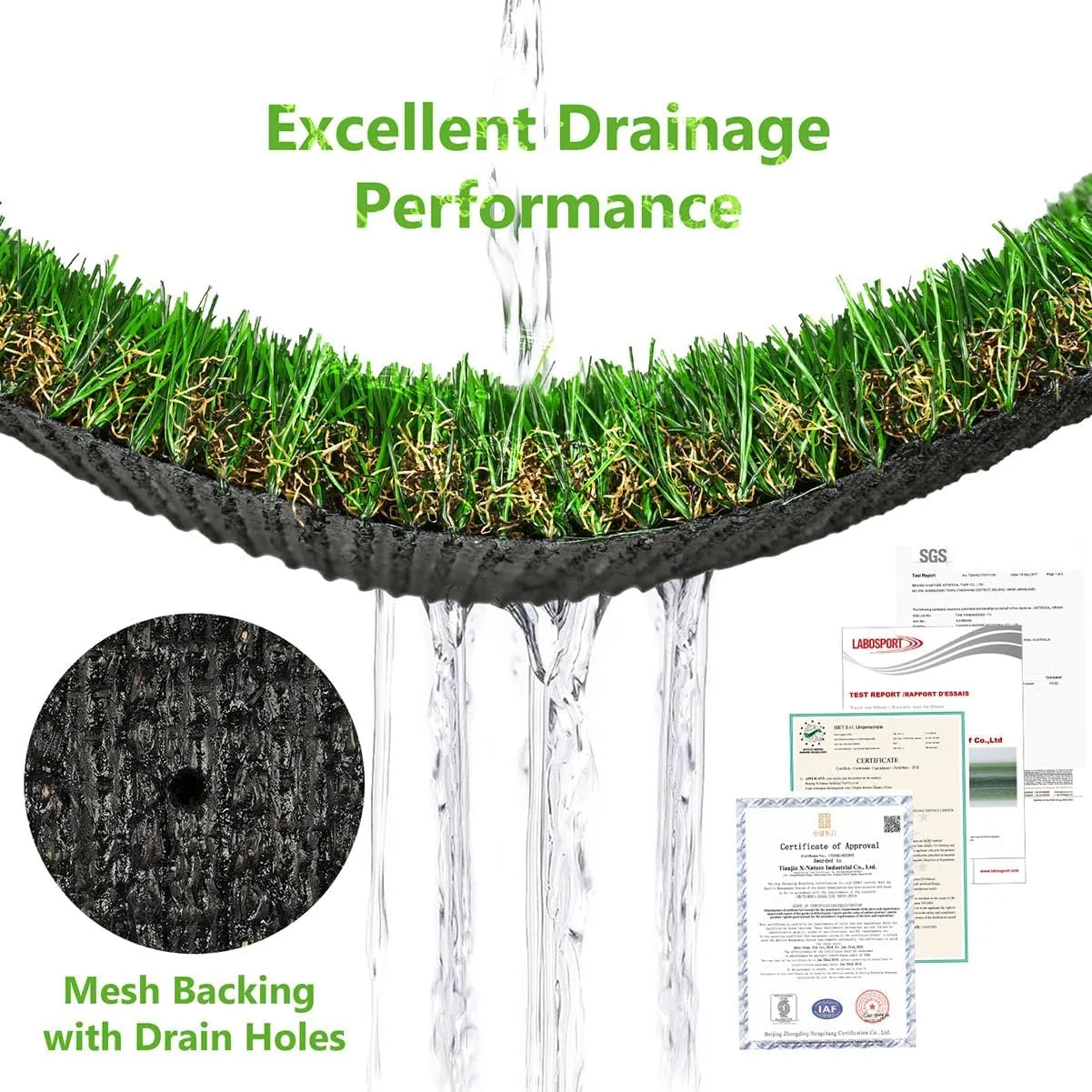 Artificial Grass Pad for Dogs -Premium Dog Potty Turf Mat with Drainage Holes, Fake Grass Pee Pads, Puppy Training Turf, Reusable Indoor Outdoor Grass Pad for Dogs Potty Training 31x40 in