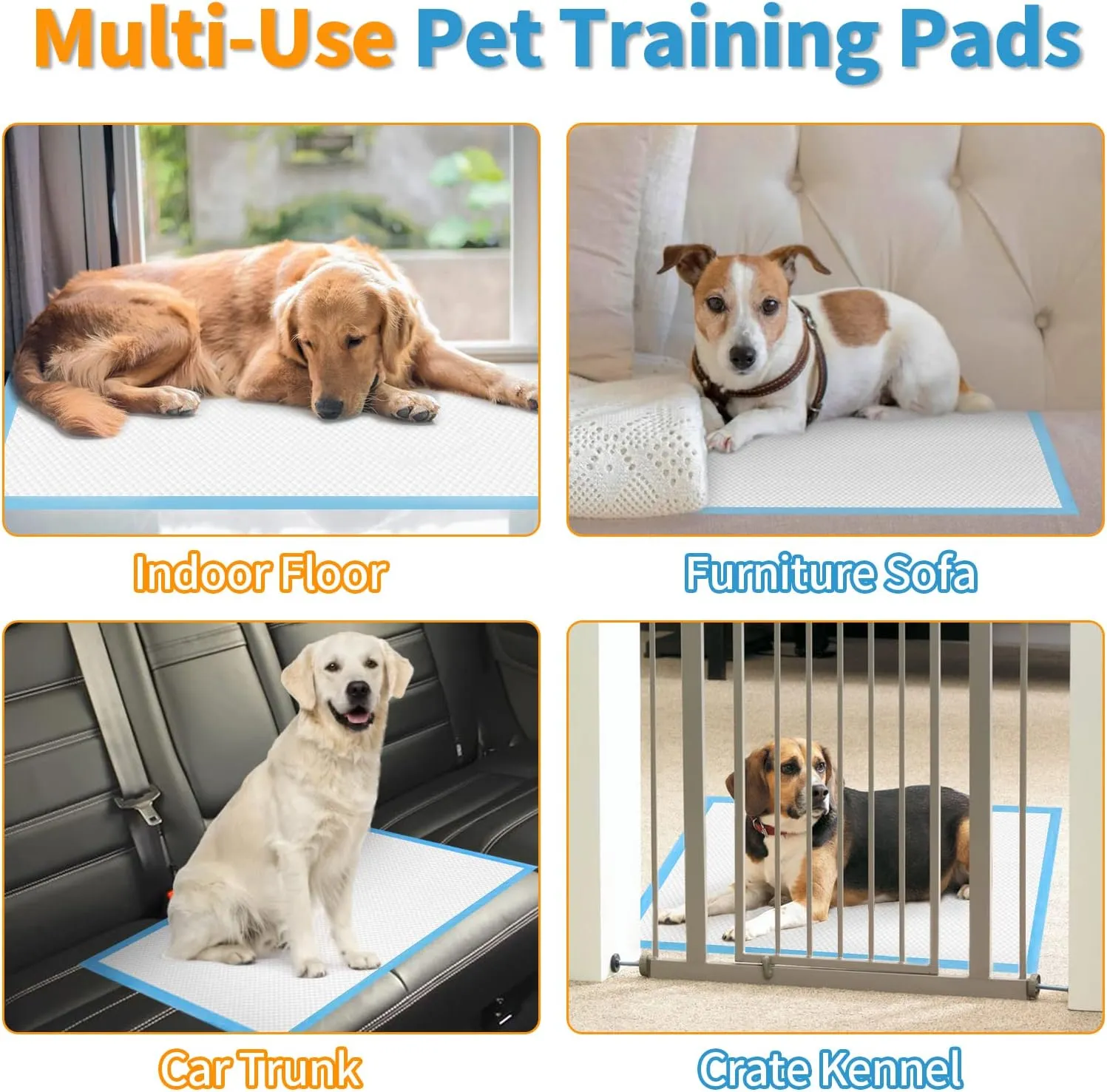 Bolux Dog and Puppy Training Pads, 1318 Disposable Dog Pee Pads, 100/Counts Ultra Absorbent & Leak-Proof Pet Underpads, Dry Quickly Pee Pad for Dog Cats Rabbits or Other House Training Pet