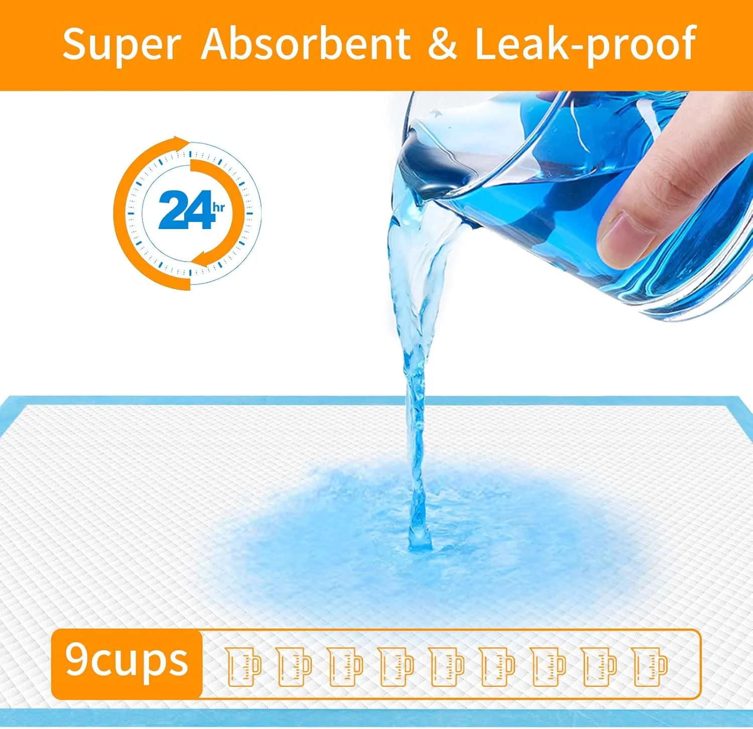Bolux Dog and Puppy Training Pads, 1318 Disposable Dog Pee Pads, 100/Counts Ultra Absorbent & Leak-Proof Pet Underpads, Dry Quickly Pee Pad for Dog Cats Rabbits or Other House Training Pet