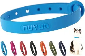 Breakaway Cat Collar - Soft, Comfortable, and Lightweight Safety Buckle Collar with ID Tag Ring for Outdoor Cats and Sensitive Skin Kittens by Nuvuq (6 " to 10 ", Blue)