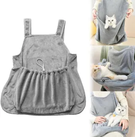 Cat Apron Carrier, Pet Carrier Sleeping Bag, Kitten Sleeping Bag Hands-Free Soft-Sided Carriers, Cat Carrier Pouch Pet Sling Carrier for Small Sized Animals (B,1Pcs)
