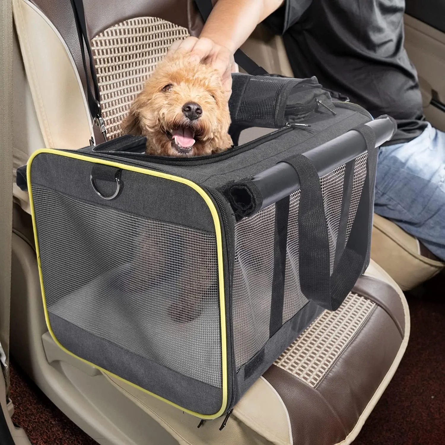 Cat Carriers for Large Cats 20 lbs  Soft Pet Carrier for Small Dog/Durable 2 Kitty Travel Bag/Medium Big Cats Puppy 15 Pounds/Softside Cat Carrier Large