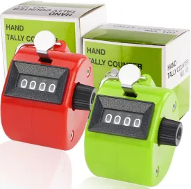 Clicker Counter 2 Colors Clickers for Counting,Click Counter with Nylon Lanyard for Coaching, Knitting,Fishing, Golf, People, Lap,Handheld Counter Clicker for Sport Row School