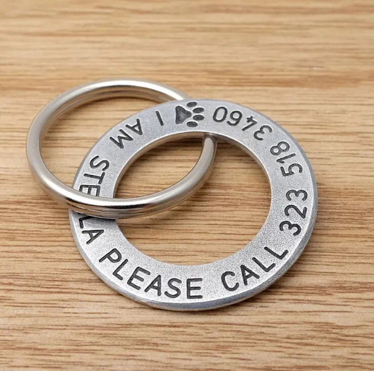 Custom Pet ID, Personalised Pet ID, Dog Name Tag, Pet ID tag, Dog Tag, Dog Keytag, Dog Keychain, Dog keyring, Dog id tag, Cat Collar Tag