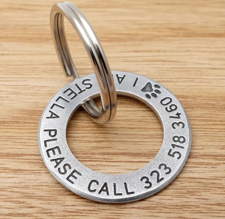 Custom Pet ID, Personalised Pet ID, Dog Name Tag, Pet ID tag, Dog Tag, Dog Keytag, Dog Keychain, Dog keyring, Dog id tag, Cat Collar Tag