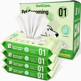 Dog Wipes for Paws and Butt, Plant-Based Large Pet Wipes for Dogs/Cats Hypoallergenic, 8X9 Inch Easy to Use Dog/Cat/Puppy Cleaning Grooming Wipes, Gentle, Degradable (200 Count,Unscented)