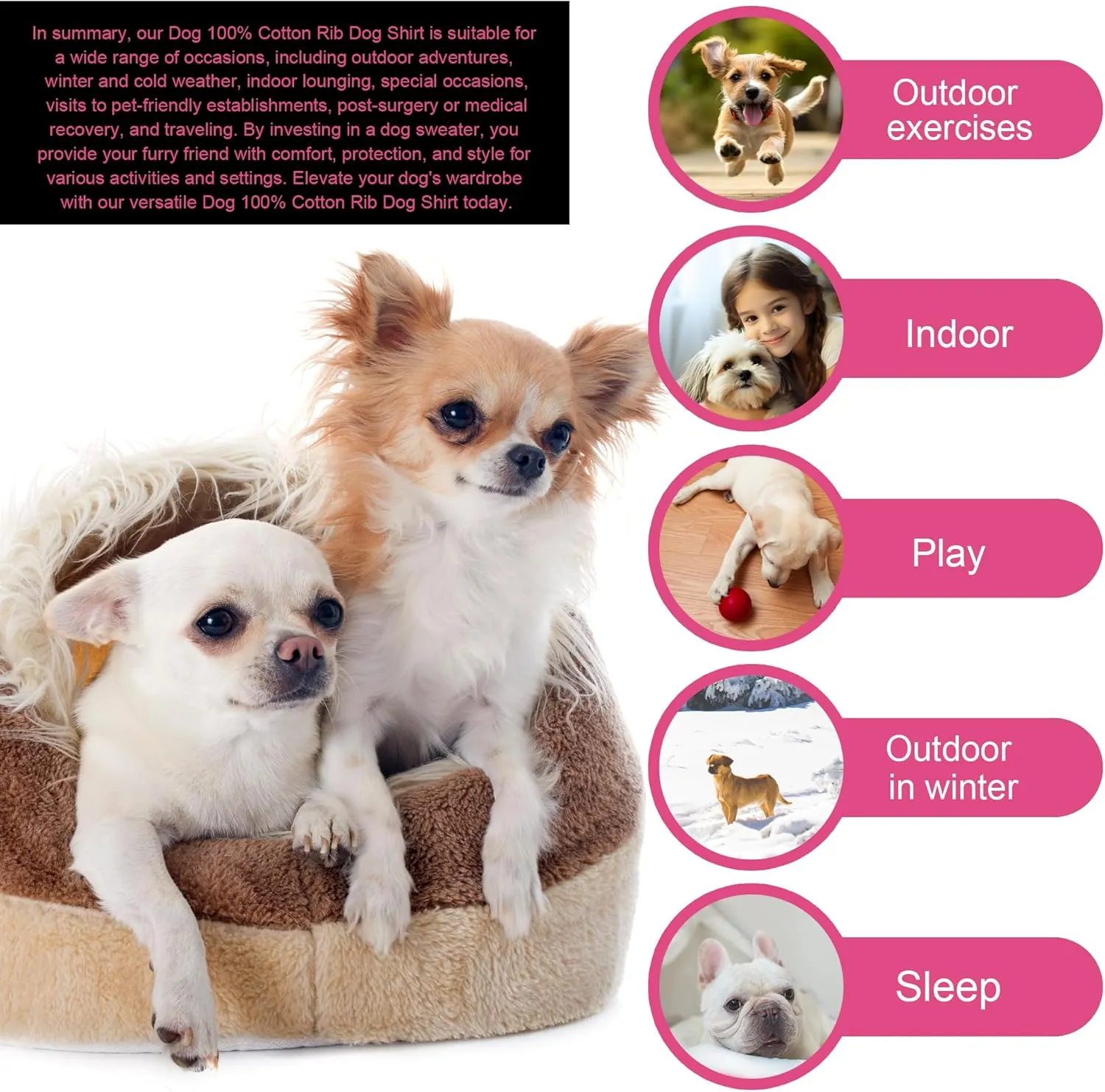 Elevate Your Pet's Comfort and Fashion: Premium 100% Cotton Rib Dog Shirt Vest for Small Breeds Like Chihuahuas, Yorkies, and Puppies .Year-Round Style with Tank-Style Puppy Attire Beige Medium
