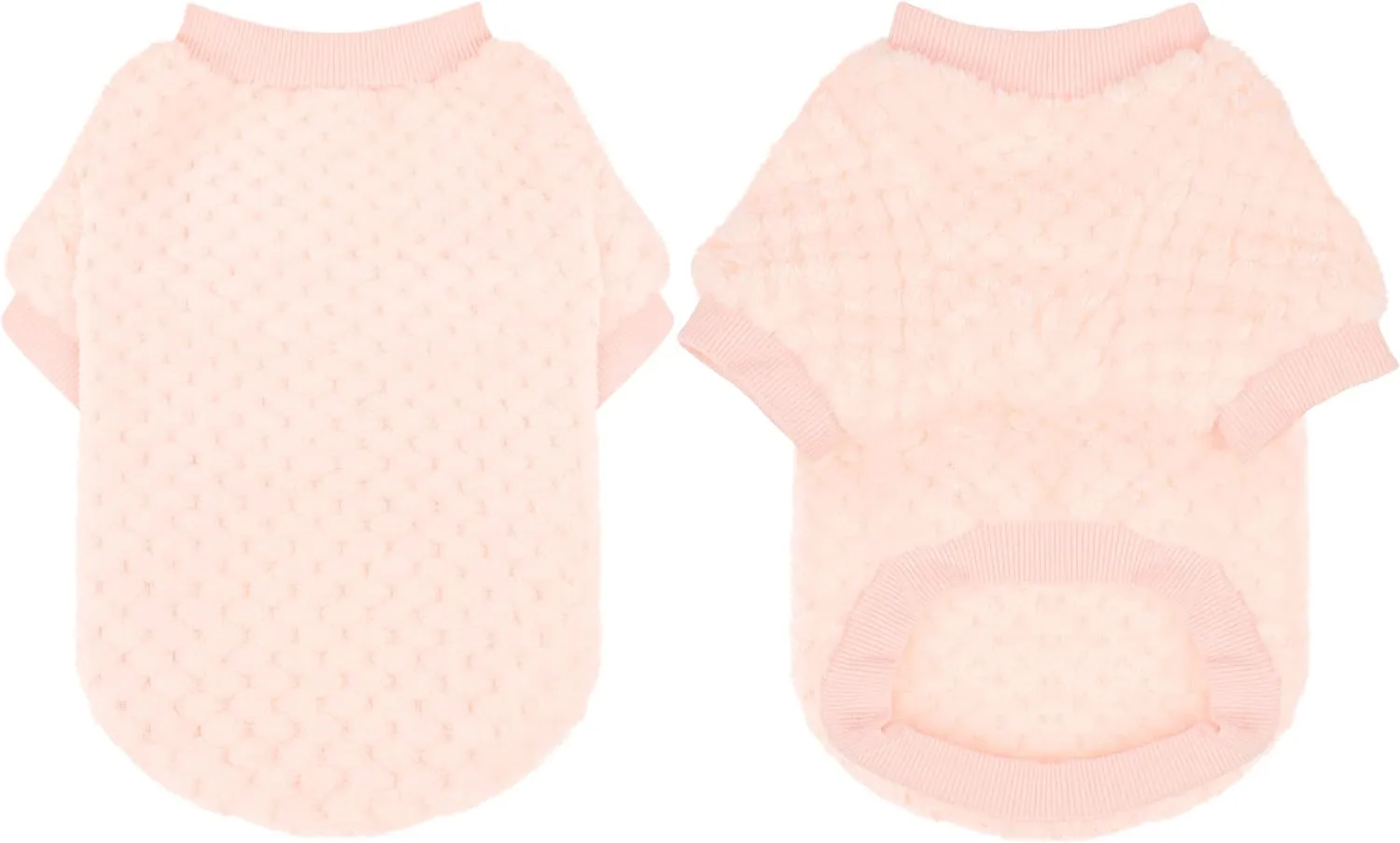 Fuzzy Pineapple Grid Dog Sweater - Ultra Soft & Warm Winter Pet Apparel, Fluffy Textured Knit for Small, Medium Dogs and Cats, Cozy Pullover Dog Coat for Cold Weather.Pink XL