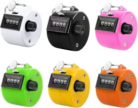 Handheld Tally Counter, Hand Mechanical Counters, 4-Digit Number Count Clicker, Pitch Palm Counter for Knitting, Coaching, Golf, Lap, Fishing, School Sports Event