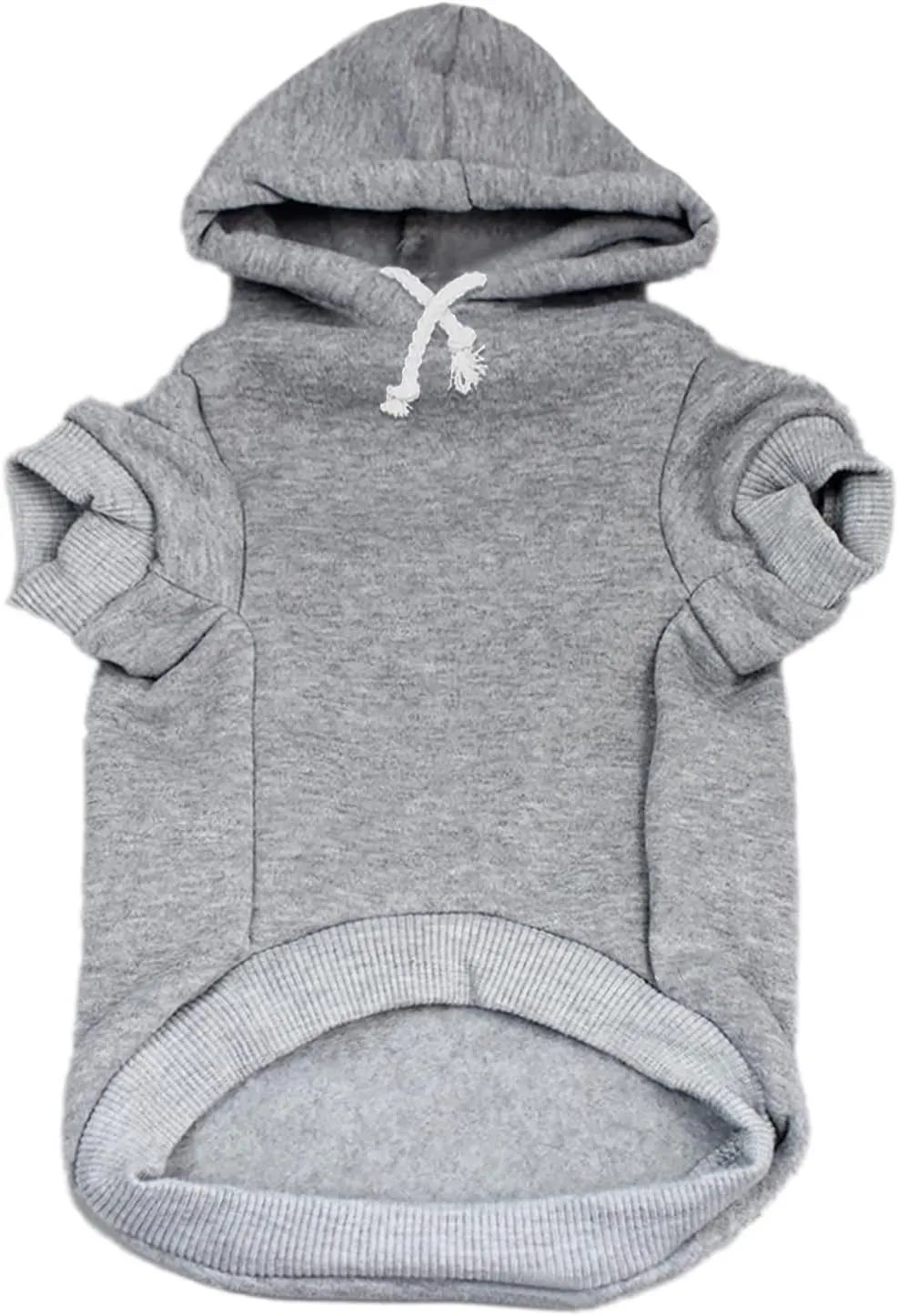 Juneteenth Dog Hoodie Fleece Lined Pullover Sweatshirt with Leash Hole (Grey, X-Small 751)