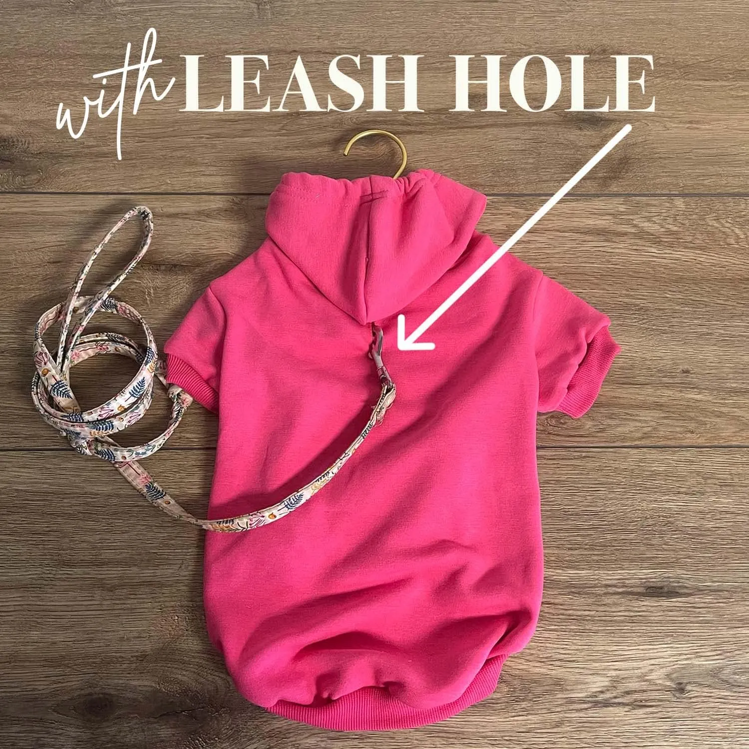 Juneteenth Dog Hoodie Fleece Lined Pullover Sweatshirt with Leash Hole (Red, X-Small 751)