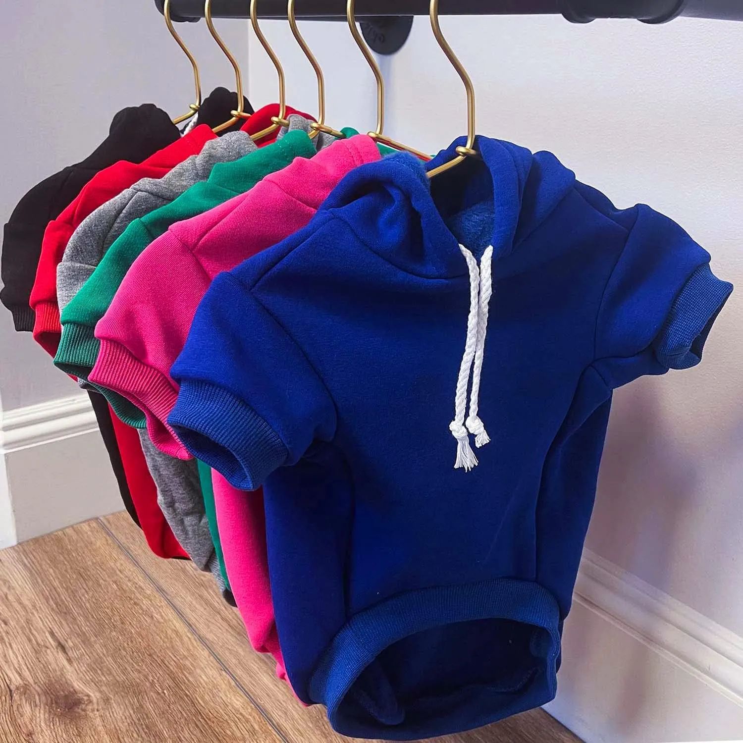 Juneteenth Dog Hoodie Fleece Lined Pullover Sweatshirt with Leash Hole (Red, X-Small 751)