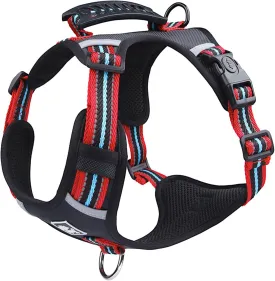 No Pull Dog Harness with Easy Control Soft Handle for Small Medium Large Dogs,Reflective Adjustable Puppy Harness,Heavy Duty Girl Boy Pet Vest with Safety Buckle (Black, XS)