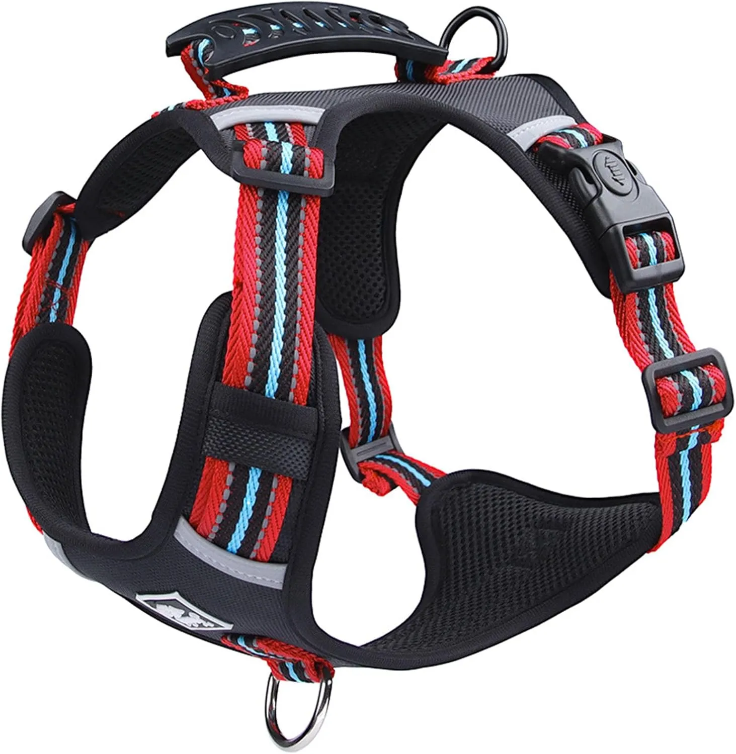 No Pull Dog Harness with Easy Control Soft Handle for Small Medium Large Dogs,Reflective Adjustable Puppy Harness,Heavy Duty Girl Boy Pet Vest with Safety Buckle (Black, XS)