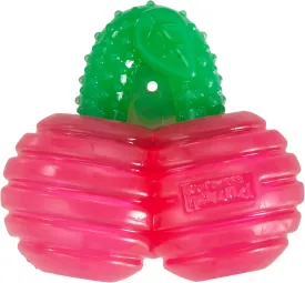 Outward Hound Gummiez Cherries 2-in-1 Dog Chew Toy and Treat Stuffer, Red