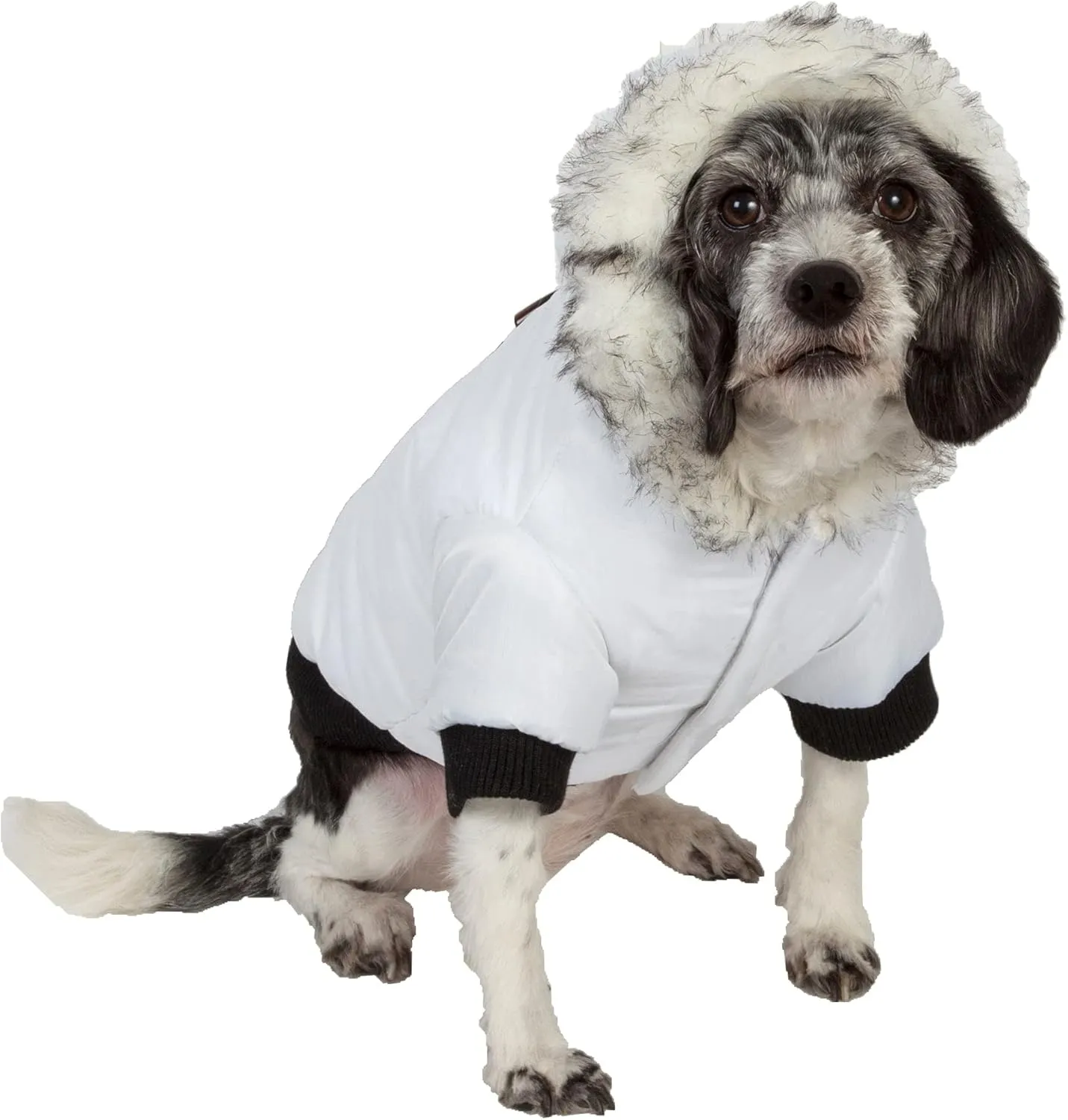 Pet Life Aspen Winter White Fashion Dog Jacket Parka - Dog Coat with 3M Thinsulate Insulation Technology - Winter Dog Clothes for Small Medium and Large Dogs