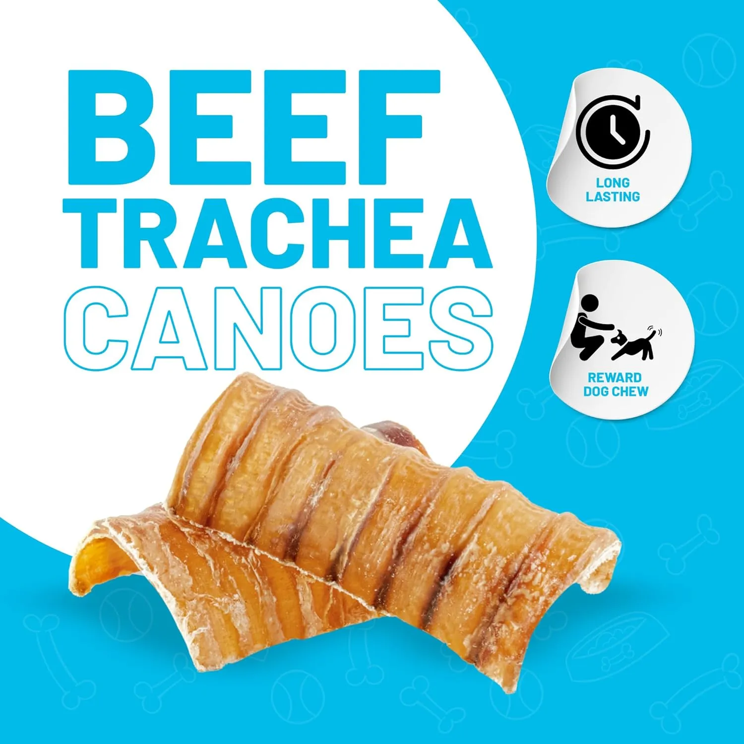 Sitka Farms Beef Trachea Canoes 3" Split Trachea - 30 Count - 100% Natural Source of Glucosamine & Chondroitin - High Protein Premium Dog Treat for Small Medium & Large Dogs