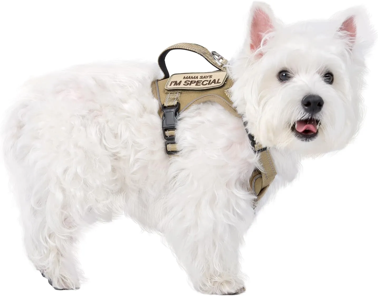 Tactical Dog Harness for Small Dog - Reflective Puppy Pet Vest No Pull Military Service Dog Vest with Vertical Handle XS Dog Harness for Outdoor Training
