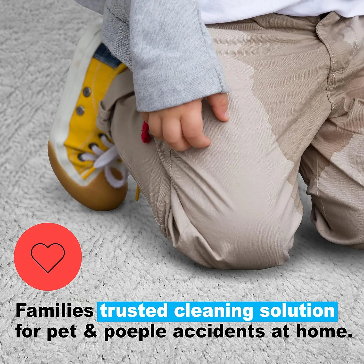 Urine Stream Clean, Heavy Duty Carpet Stain & Odor Eliminator Deep Cleans with Fast Acting Natural Enzymes   Probiotics Eliminating Stains and Odor Permanently, No Scrubbing, 18 oz. (1pack)
