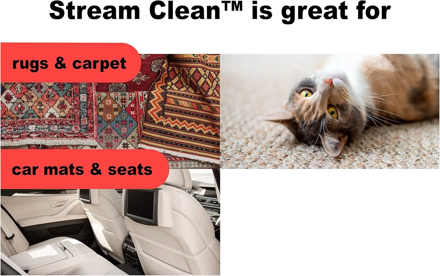 Urine Stream Clean, Heavy Duty Carpet Stain & Odor Eliminator Deep Cleans with Fast Acting Natural Enzymes   Probiotics Eliminating Stains and Odor Permanently, No Scrubbing, 18 oz. (1pack)