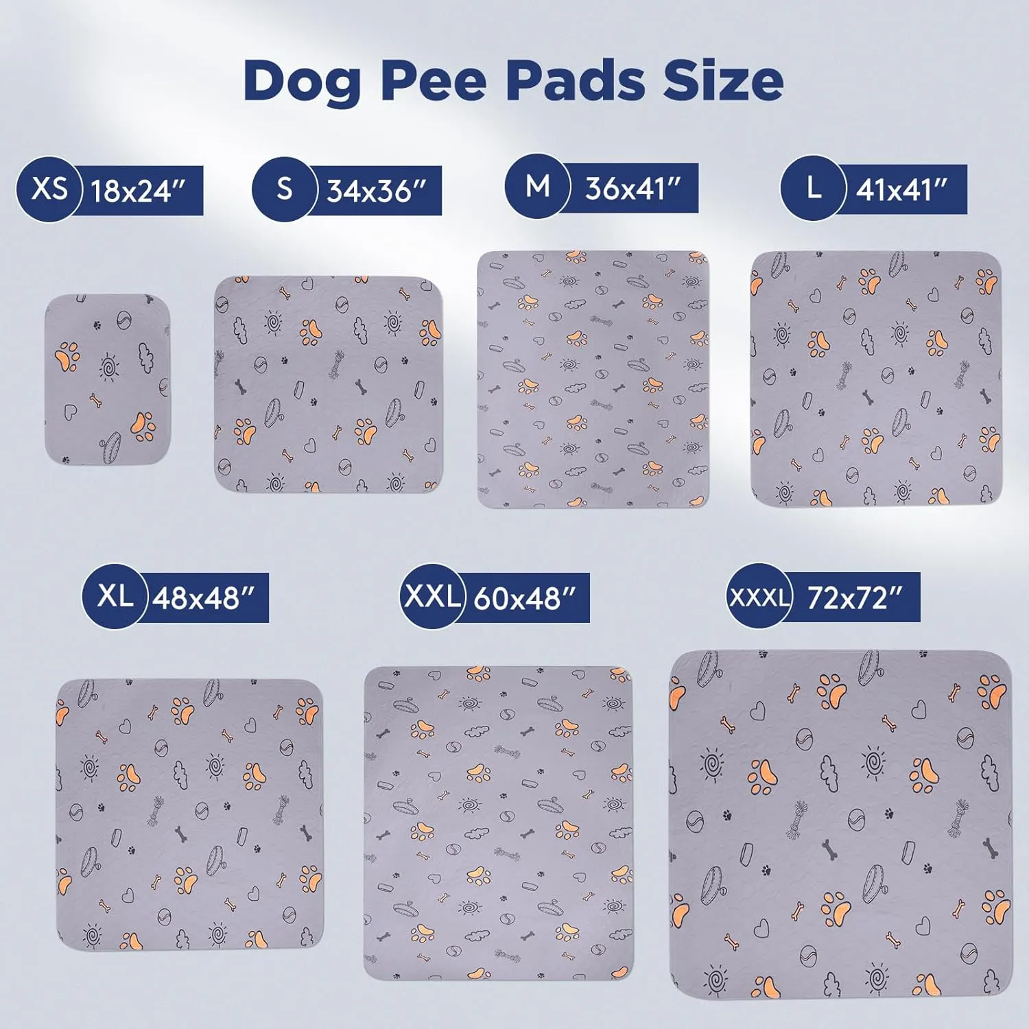 Washable Pee Pads for Dogs, 2 Pack Large 41"x41" Super Absorbent Reusable Pads for Dog Training Pads, 100% Waterproof Non-Slip Pee Pads Whelping Pads Dog Playpen Pads Crate Mat Crate Pads Dog Products